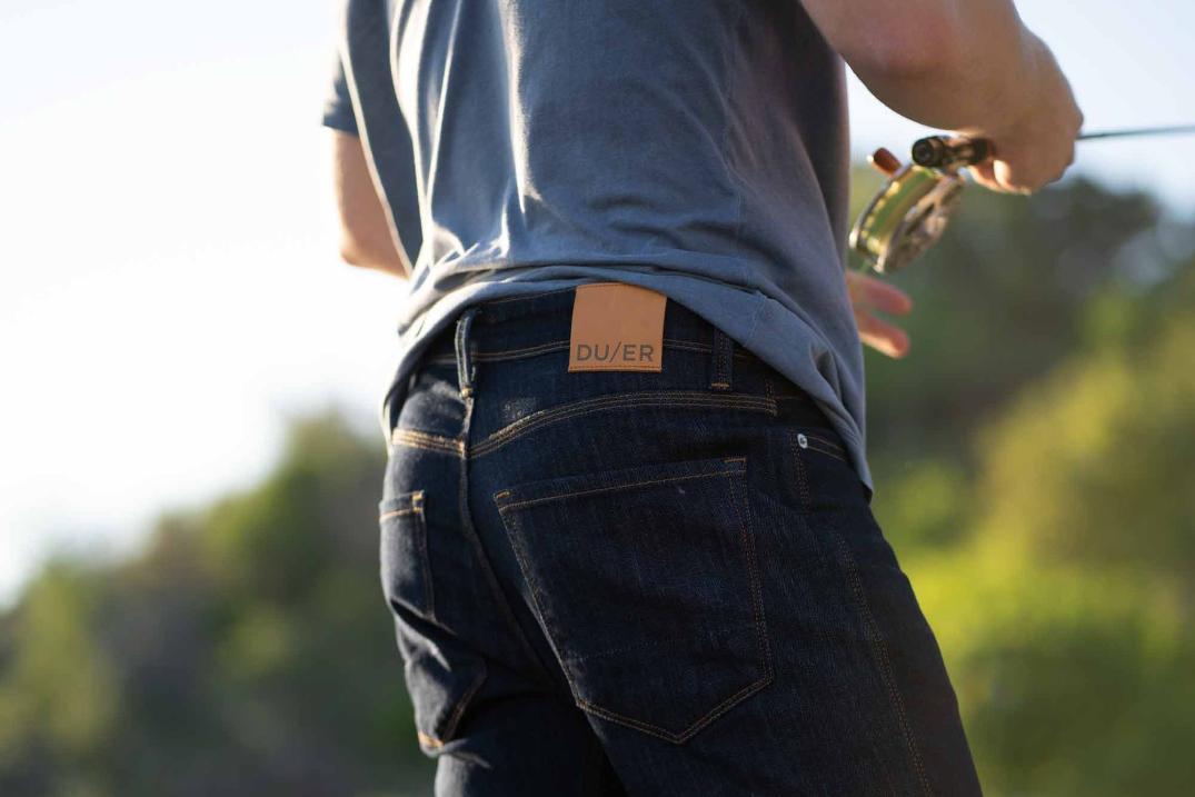 Location Image for Performance Denim Relaxed Fit Tapered Jeans - Men's