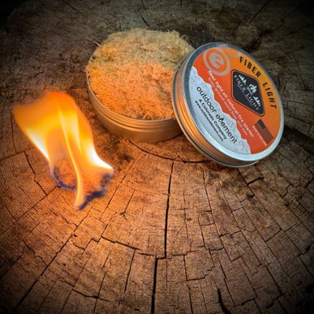 outdoor element Fiber Light Fire Tinder Round Tin 3