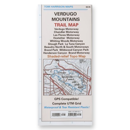 Tom Harrison Cartography Verdugo Mountains Trail Map 0