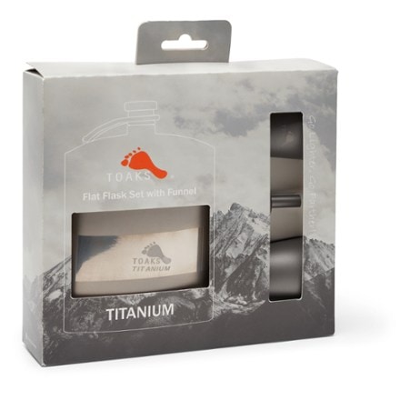 TOAKS Titanium Flat Flask Set 5