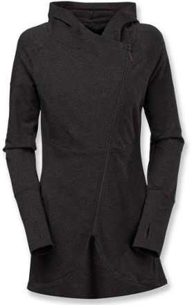 north face asymmetrical zip hoodie