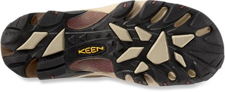 KEEN Targhee II Waterproof Mid Hiking Boots - Men's View Of Sole (Black Olive/Yellow)