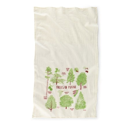 Claudia Pearson Field Guide to Maine Trees Tea Towel 1