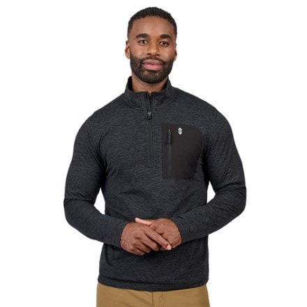 Free Country Sueded Spacedye Quarter-Zip Pullover - Men's 0