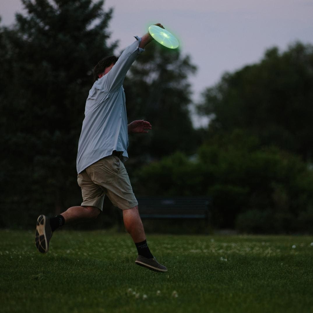 Location Image for Flashflight Rechargeable Light-Up Flying Disc - Disc-O Tech