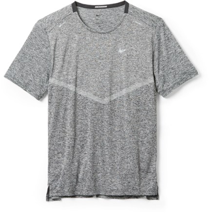 Nike Performance TEE YOGA - Print T-shirt - light silver/black