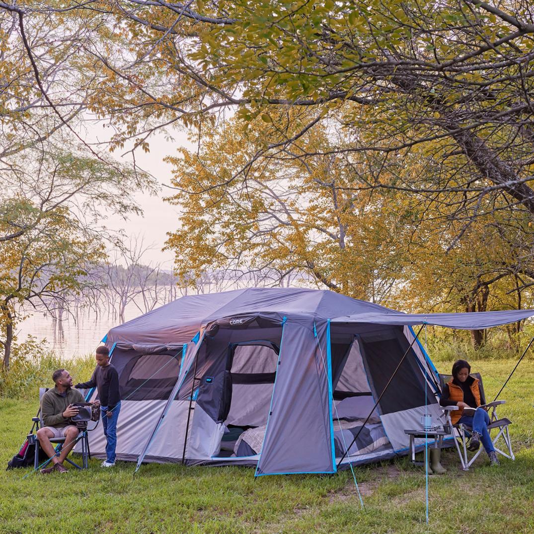 Location Image for 9-Person Lighted Instant Cabin Tent with Full Rainfly