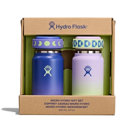 Hydro Flask Micro Hydro Vacuum Water Bottle with Screw Cap Gift Set 6