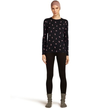 Icebreaker Merino 200 Oasis Long-Sleeve Crewe Snow Day Base Layer Top - Women's 6