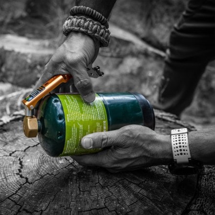 outdoor element Handled Gripper with Adapter Fuel canister not included.