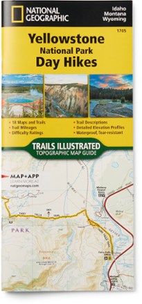 National Geographic Yellowstone National Park Day Hikes Topographic Map Guide 0