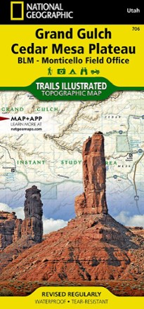 National Geographic Grand Gulch Plateau Trail Map 0