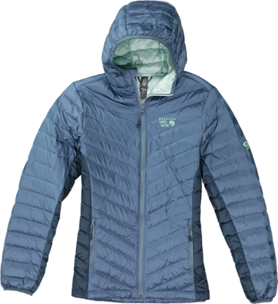 mountain hardwear women's micro ratio hooded down jacket