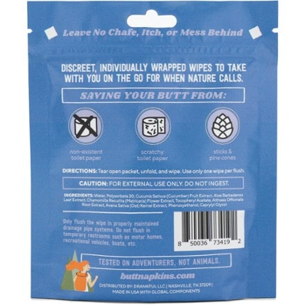 Butt Napkins Flushable Wipes 5 Pack