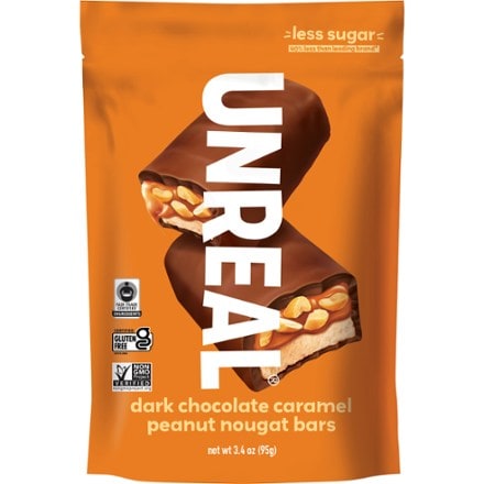UNREAL Dark Chocolate Caramel Peanut Nougat Bars 0