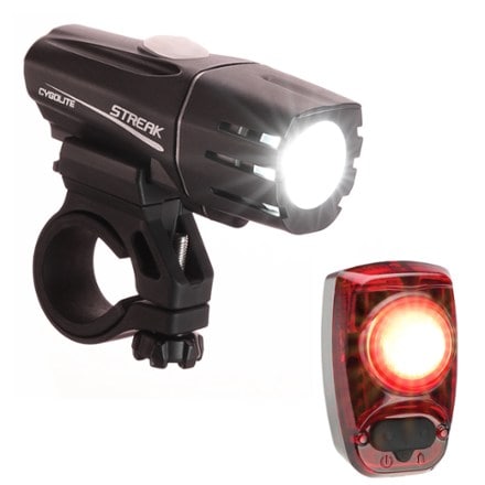 Cygolite Streak 600 Headlight and Hotshot 120 Taillight USB-C Bicycle Light Set 0