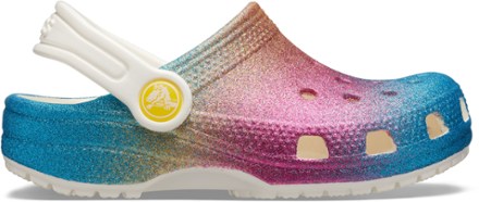 oyster glitter crocs