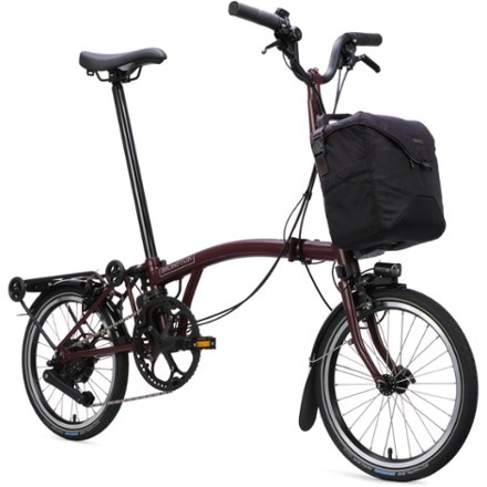 Brompton C Line Electric 4-Speed Mid Handlebar Bike with Rack 2