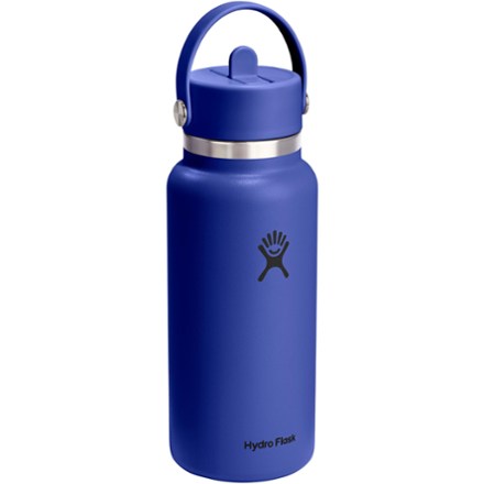 Hydro Flask Wide-Mouth Vacuum Water Bottle with Flex Straw Cap - 32 fl. oz. Blue
