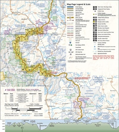 National Geographic Pacific Crest Trail Topographic Map Guide: Klamath Mountains 1