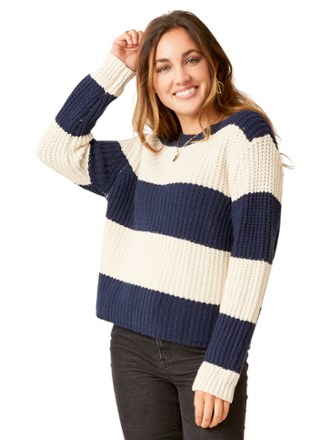On Body Image of color Navy Bold Stripe