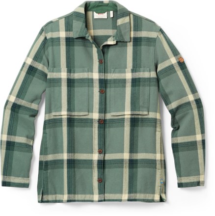 Fjallraven Women's Singi Flannel Overshirt - Patina Green/Deep Patina - Small