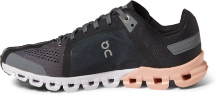 On Cloudflow Road-Running Shoes - Women's Left view (Rock/Rose)