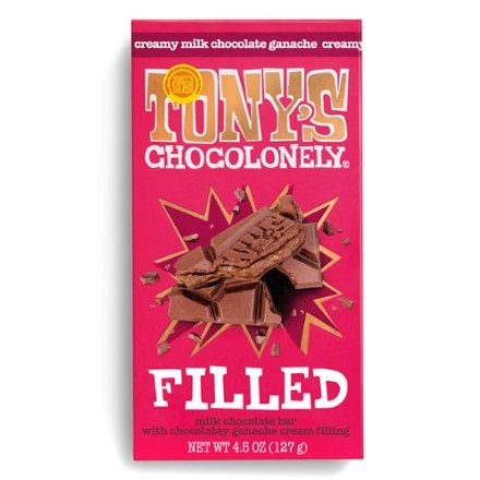 Tony's Chocolonely Filled Milk Chocolate Bar 0