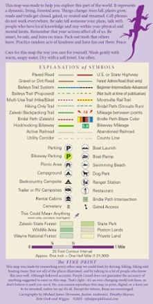 Purple Lizard Maps Athens-Zaleski Ohio State Forests and Parks Map - 2nd Edition 2
