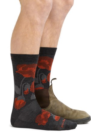 Darn Tough Poppies Crew Lightweight Socks - Men's 1