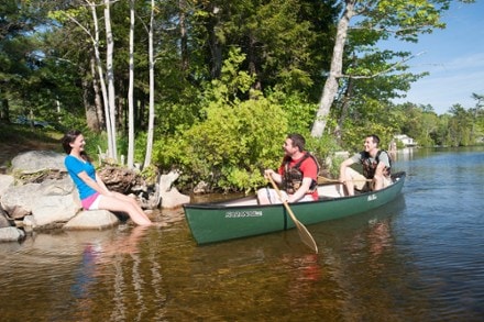 Old Town Saranac 160 Canoe In Use (Green)