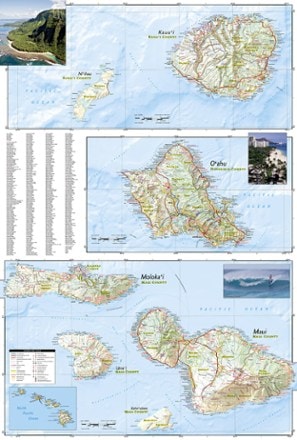 National Geographic Hawaii Adventure Travel Map 2