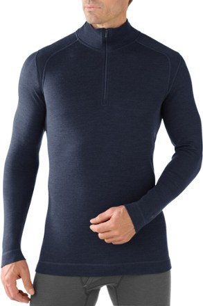 Pull Col Roulé 1/4 Zip Smartwool Merino 250 Homme - Gris Taille S - Laine Mérinos