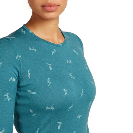 Icebreaker Merino 200 Oasis Long-Sleeve Crewe Snow Day Base Layer Top - Women's 4