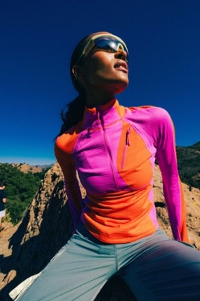 SENIQ Joytrek Grid Fleece Zip-Neck Pullover - Women's 10