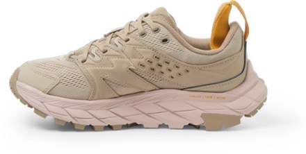 HOKA Anacapa Breeze Low Hiking Shoes - Women's Left view (Oxford Tan/Peach Whip)