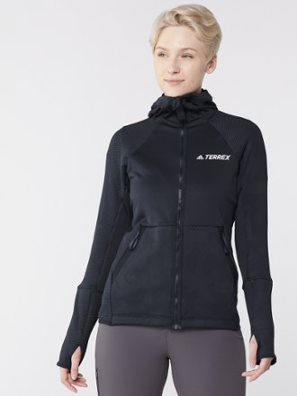adidas Terrex Tech Flooce Hooded Hiking Fleece Jacket - Women's 1