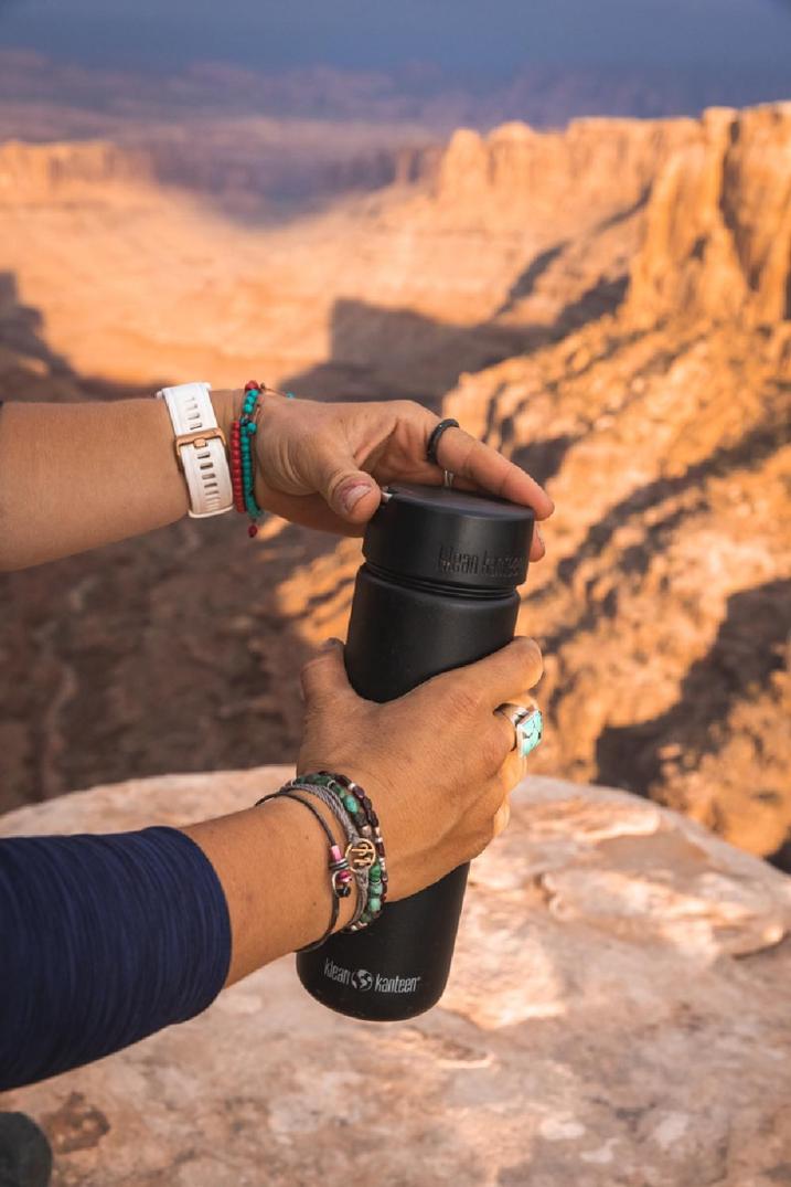 Location Image for Recycled Stainless-Steel Water Bottle with Loop Cap - 27 fl. oz.