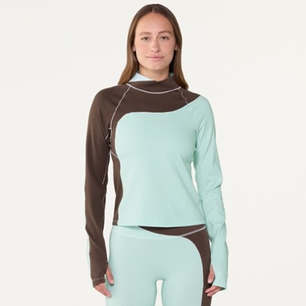 SENIQ Wool Sculpt Merino Mock-Neck Long-Sleeve Base Layer Shirt - Women's 2
