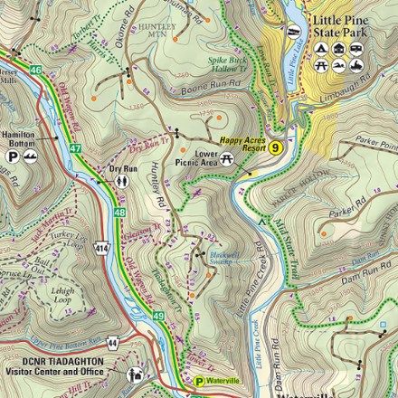 Purple Lizard Maps Pine Creek Pennsylvania Grand Canyon Map 4
