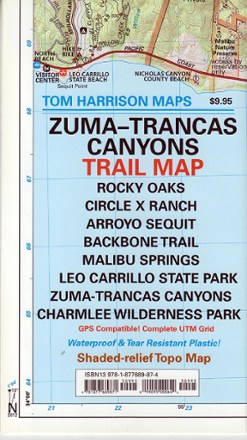 Tom Harrison Cartography Zuma-Trancas Canyon Trail Map 0