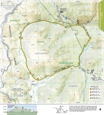 National Geographic Colorado Backpacking Loops North Topographic Map Guide 1