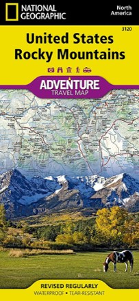 National Geographic United States Rocky Mountains Adventure Travel Map 0
