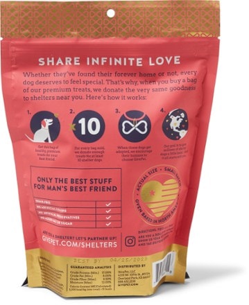 GivePet Baked Dog Treats Back view (Salmon, Swt Potato & Blueberry)