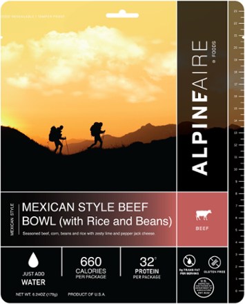 AlpineAire Foods Mexican-Style Beef Bowl - 1 Serving 0