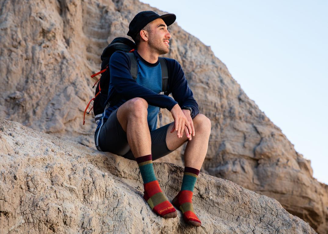 Location Image for Heady Stripe Micro Crew Hiking Socks - Men's