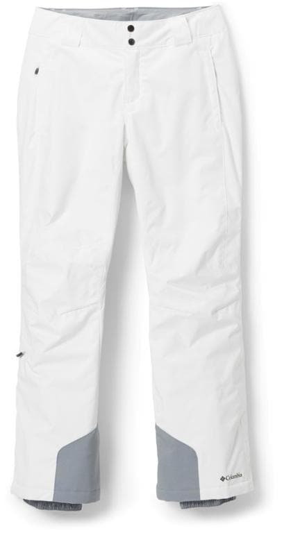 white snowshoeing pants from Columbia
