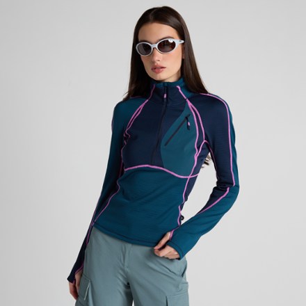 SENIQ Joytrek Grid Fleece Zip-Neck Pullover - Women's 5