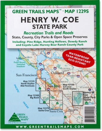 Henry Coe State Park Map Green Trails Map 1229S - Henry W. Coe State Park | Rei Co-Op