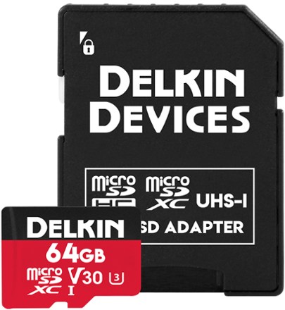 Delkin Devices UHS-I microSDXC Standard Outdoor Memory Card with SD Adapter – 64 GB 0